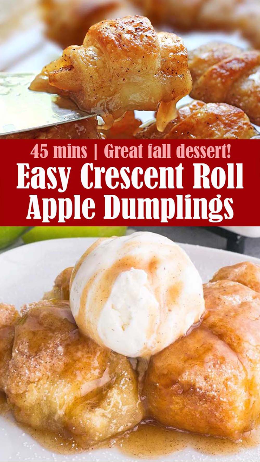 Easy Crescent Roll Apple Dumplings