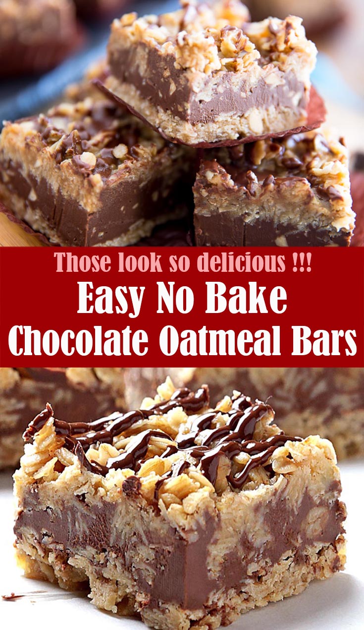 Easy No Bake Chocolate Oatmeal Bars Recipe