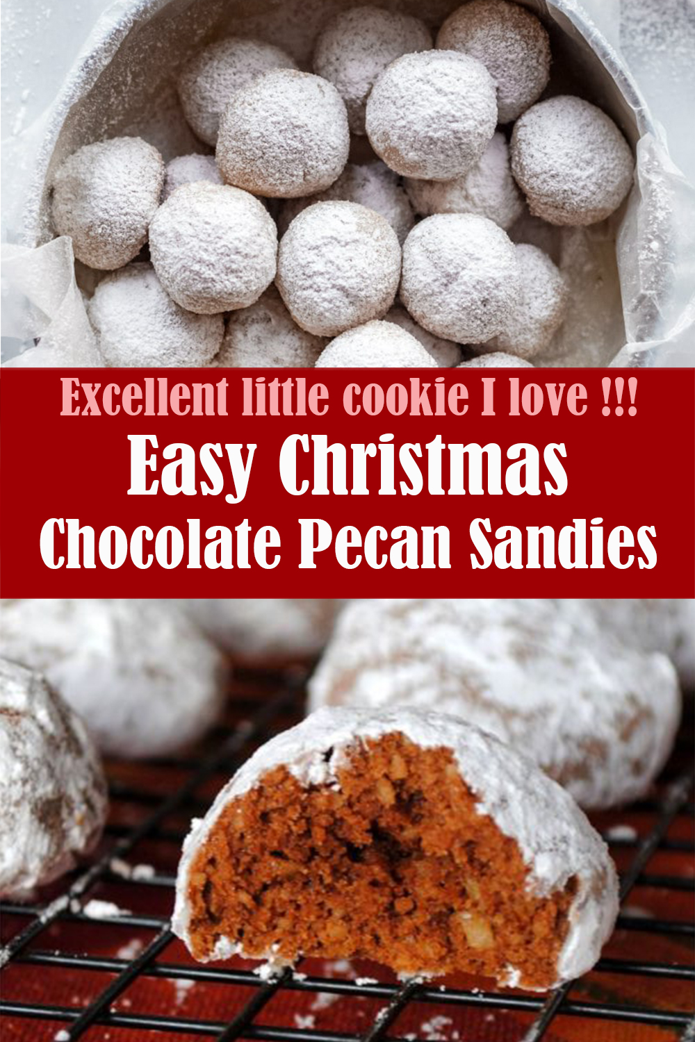Christmas Chocolate Pecan Sandies