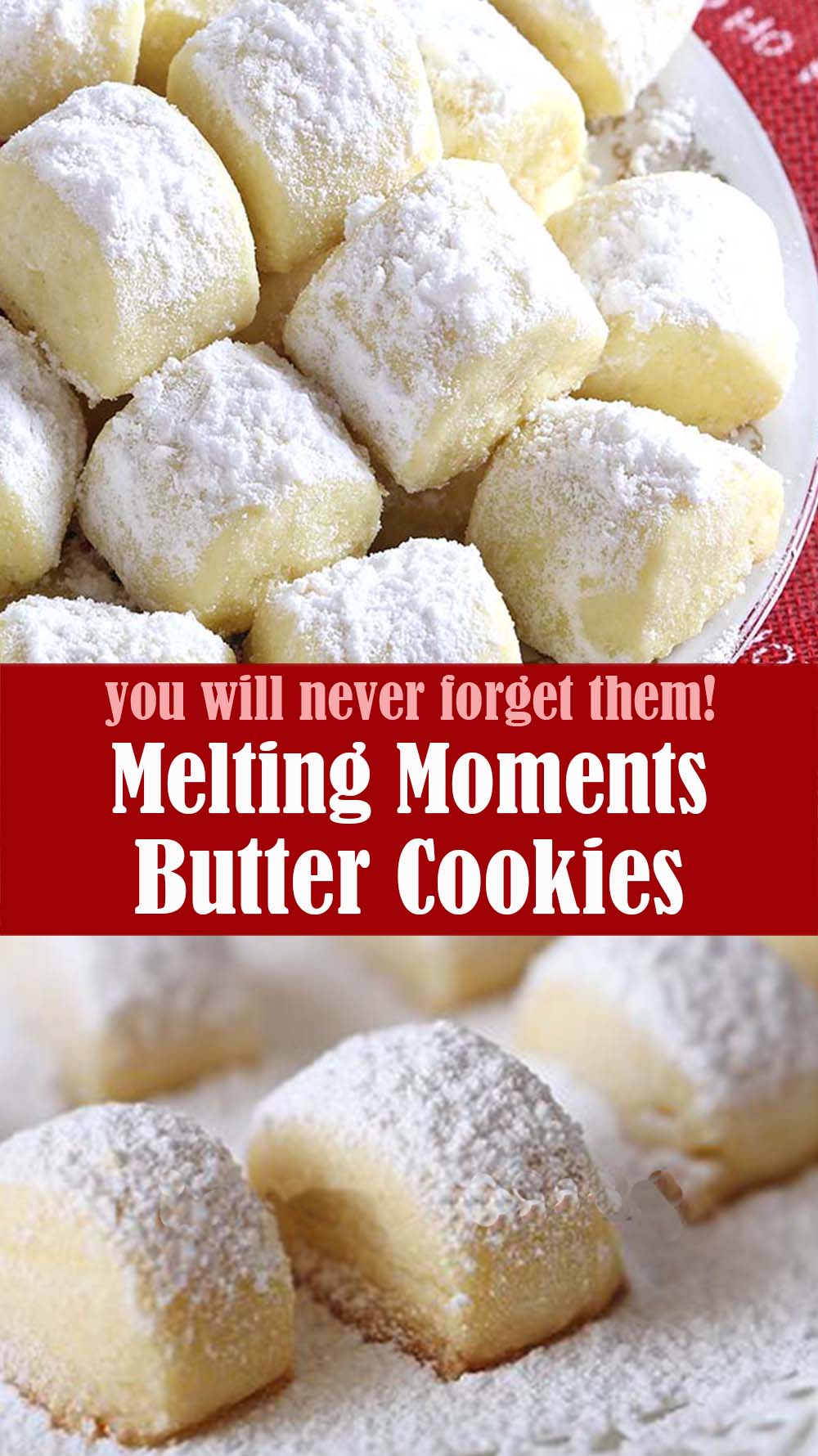 Christmas Melting Moments Butter Cookies