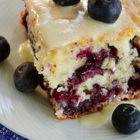 Perfect Blueberry Pudding with Butter-Sugar Sauce