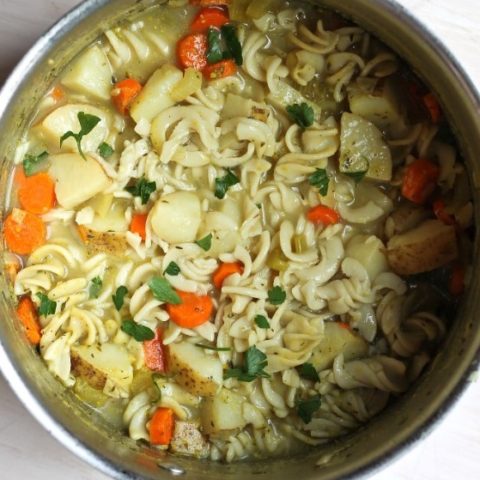 Delicious Classic Vegan Noodle Soup