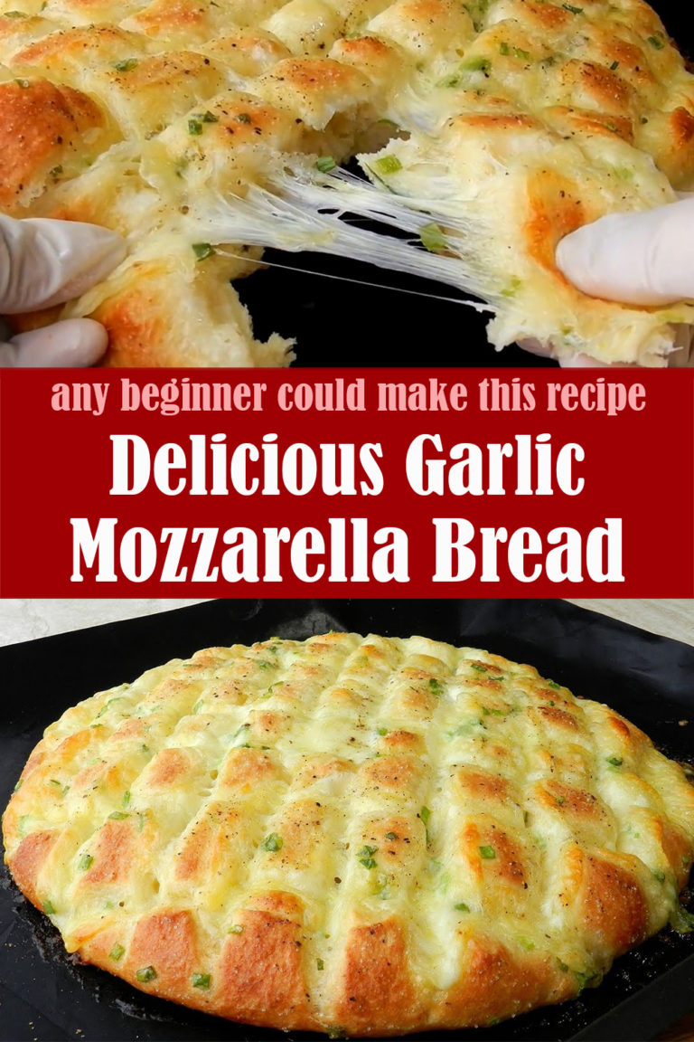 Delicious Garlic Mozzarella Bread Recipe (Video) Lindsy's Kitchen