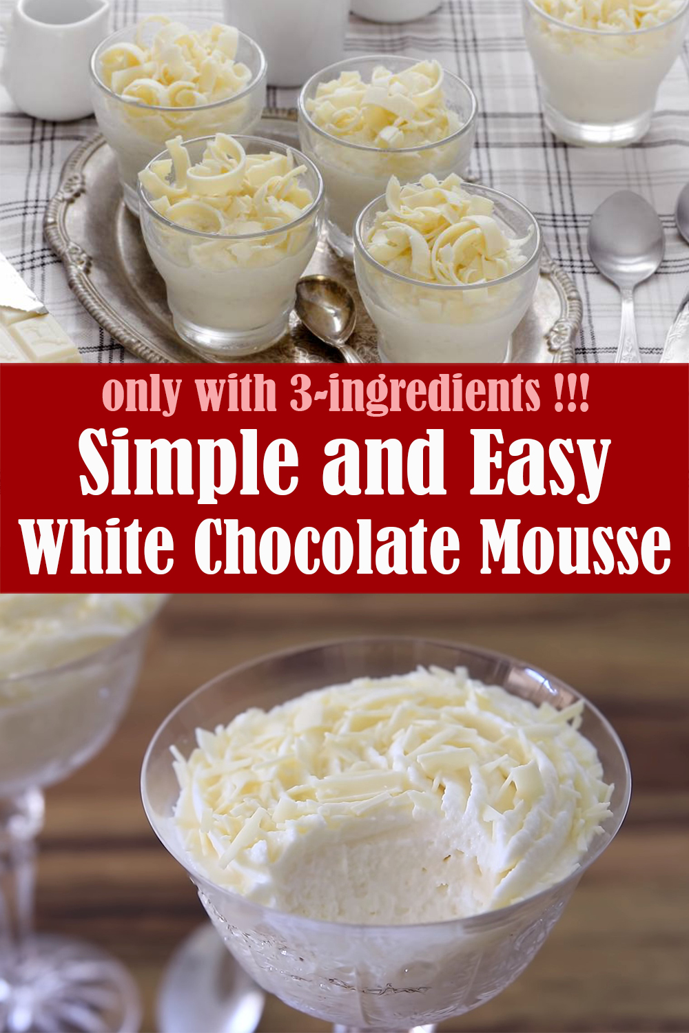 Simple and Easy White Chocolate Mousse Recipe