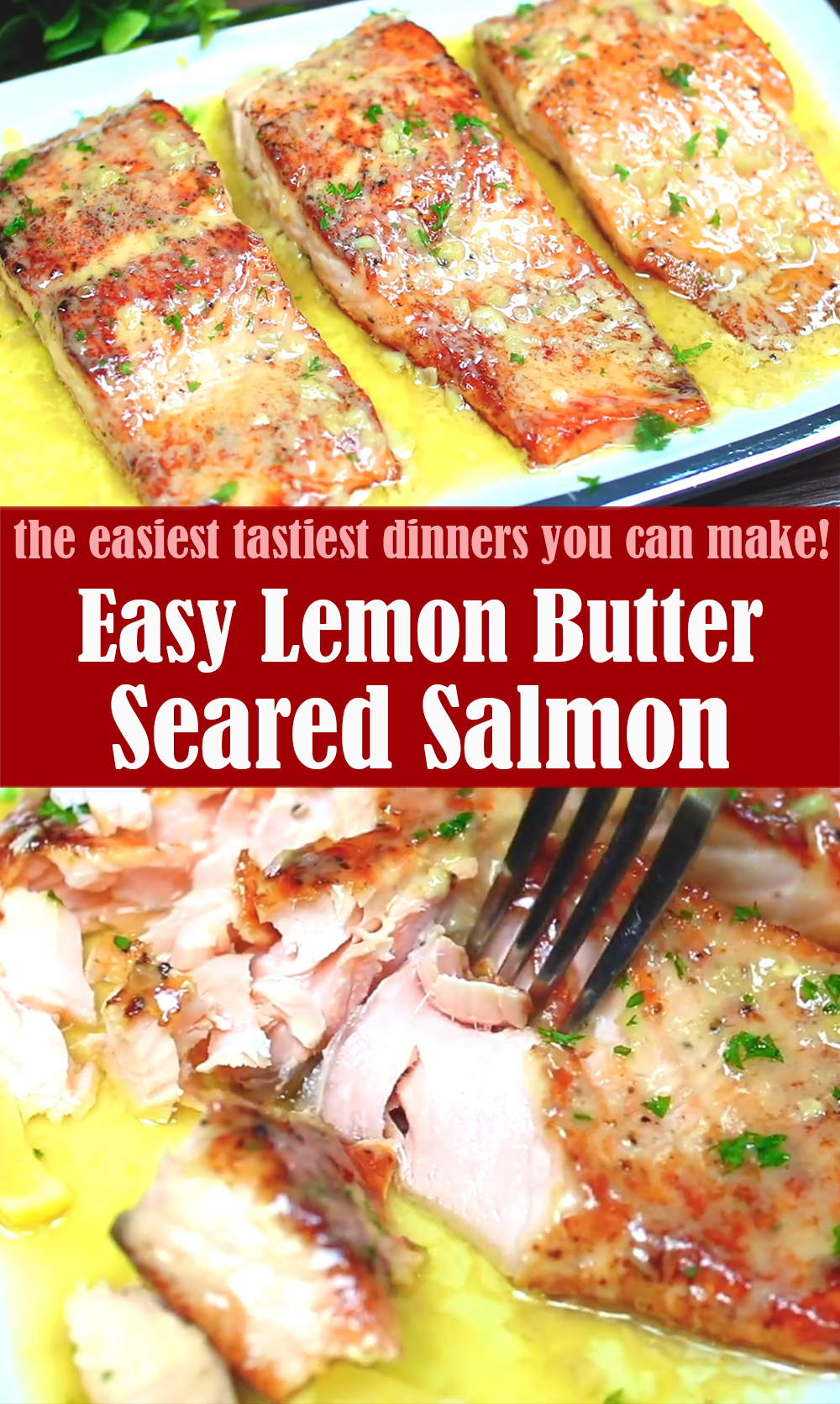 Easy Lemon Butter Seared Salmon Recipe