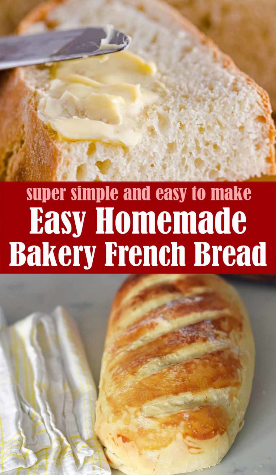 Easy Homemade Bakery French Bread Lindsy's Kitchen