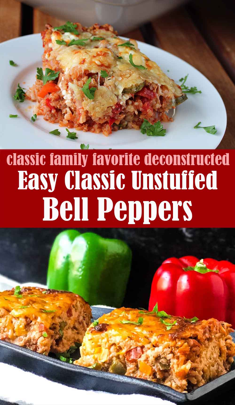Easy Classic Unstuffed Bell Peppers