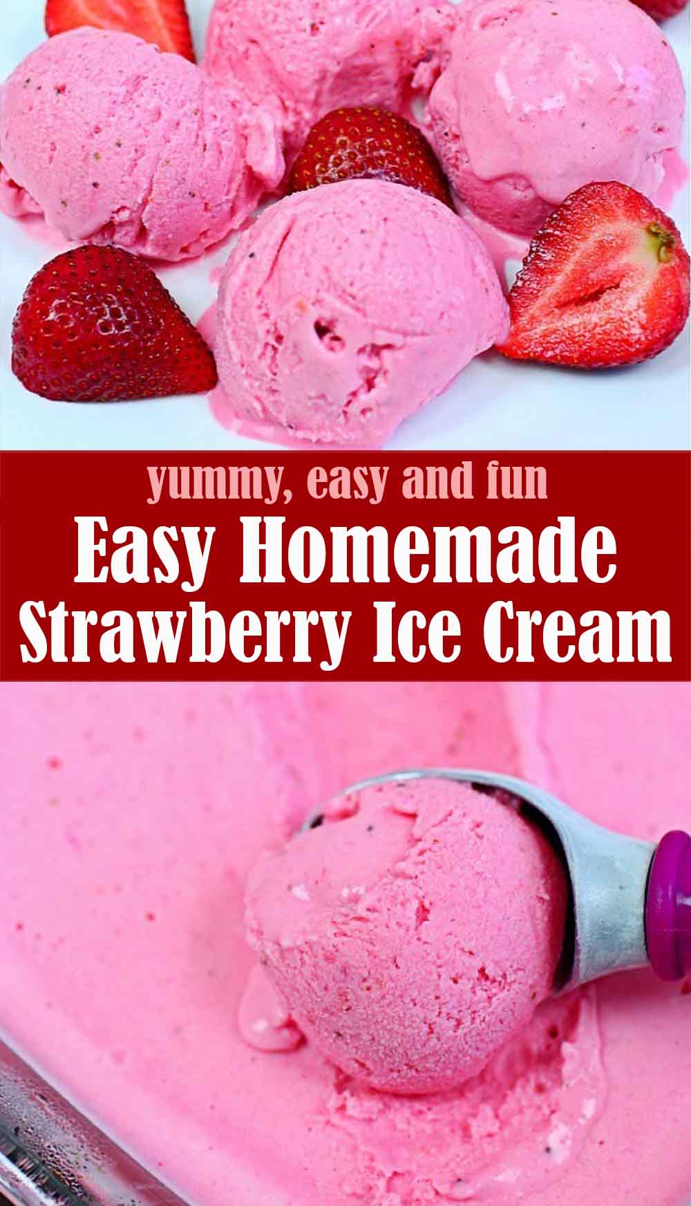 Easy Homemade Strawberry Ice Cream Recipe (VIDEO) | Lindsy's Kitchen