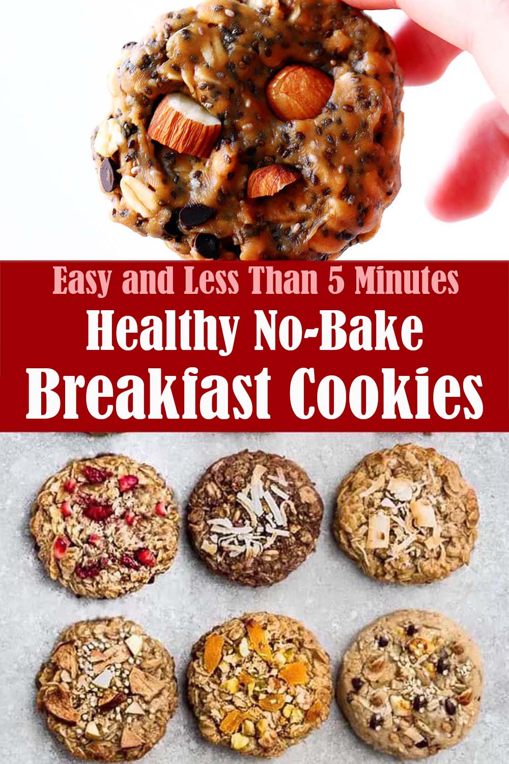 Healthy No-Bake Breakfast Cookies
