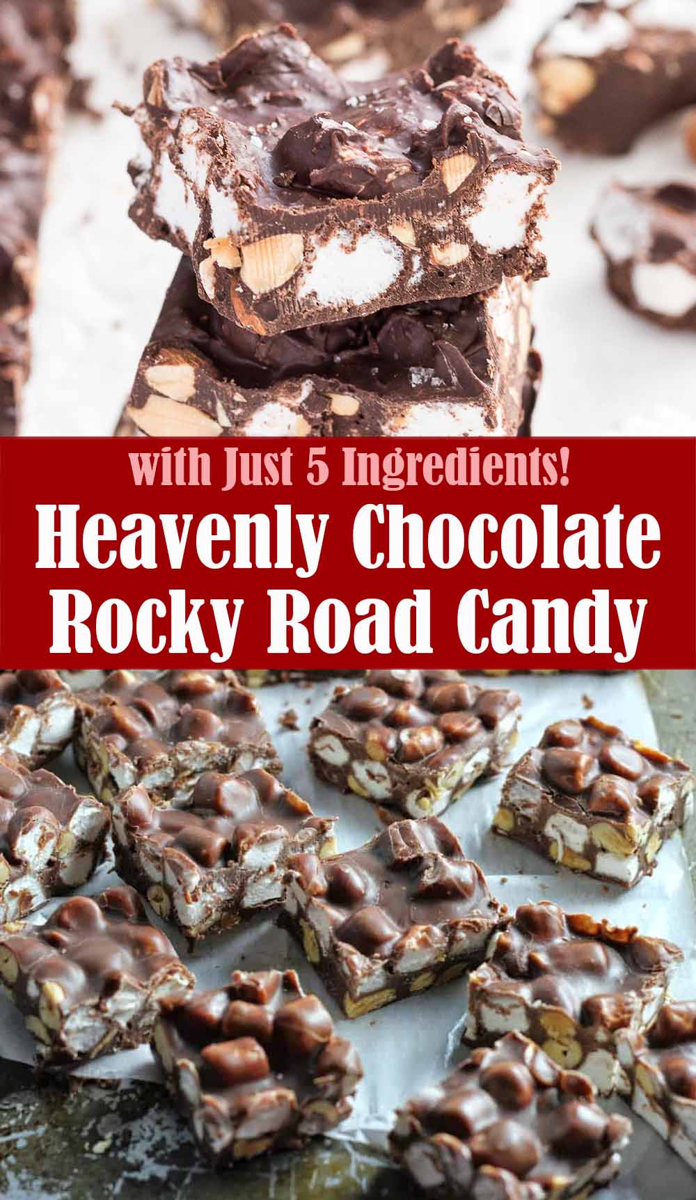 Heavenly Chocolate Rocky Road Candy with Just 5 Ingredients