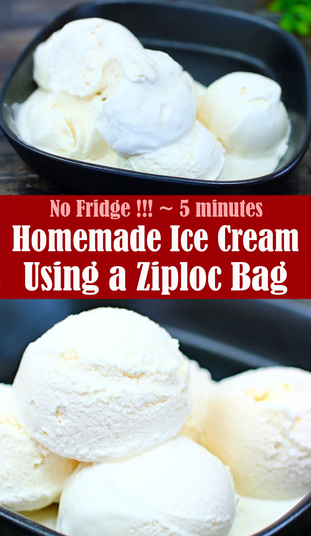 No Fridge Homemade Ice Cream in 5 Minutes