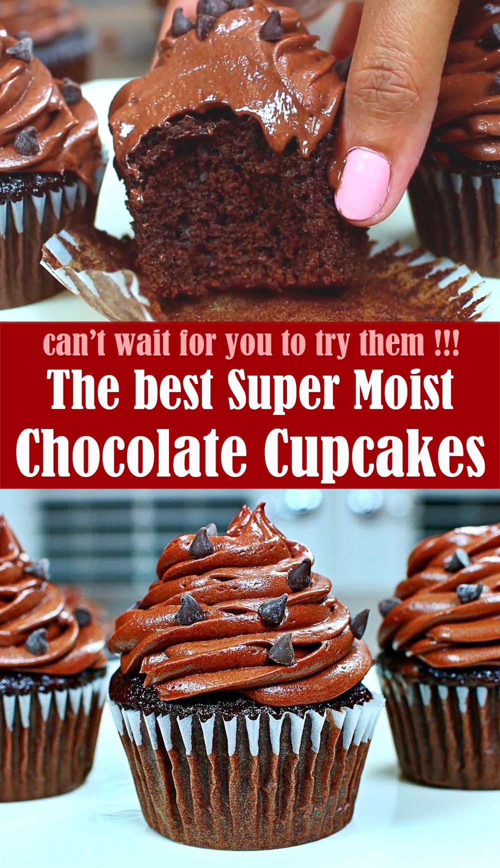 The best Super Moist Chocolate Cupcakes