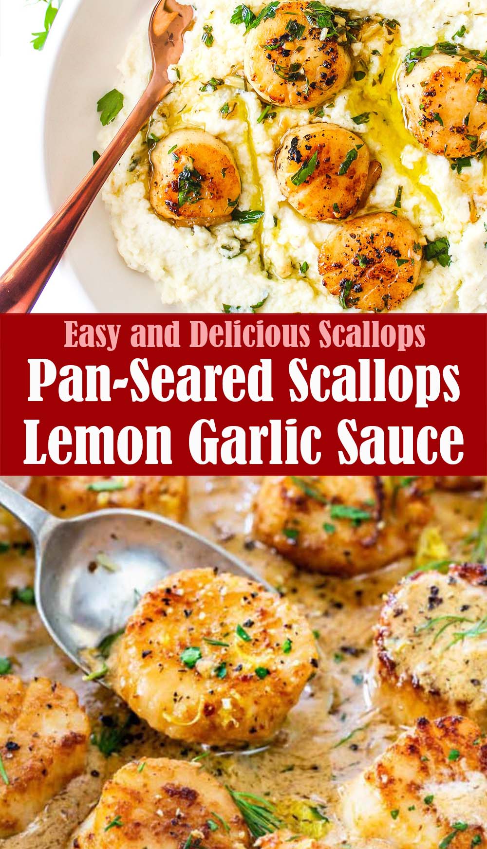 Easy Pan-Seared Scallops with Lemon Garlic Sauce