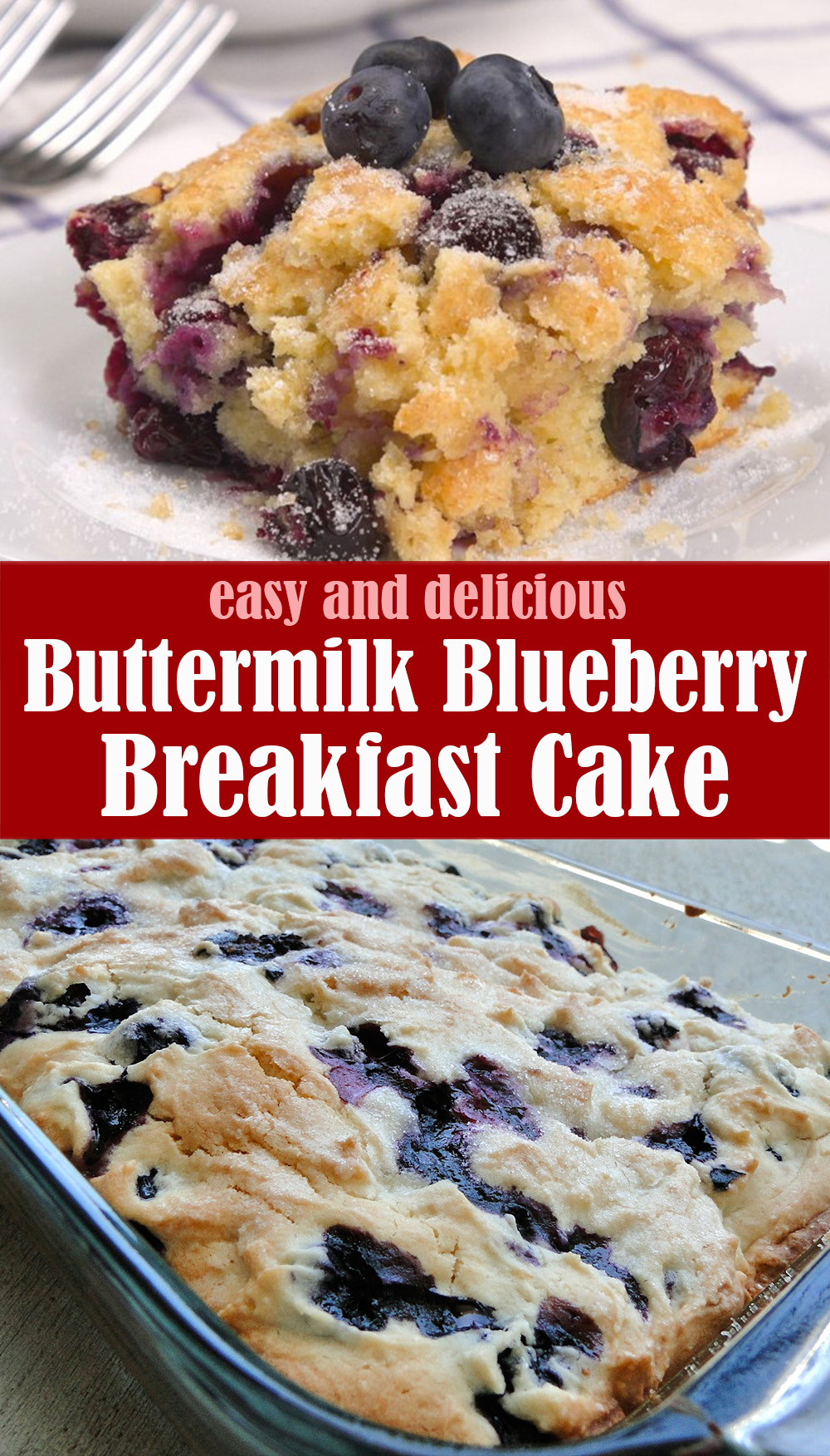 Easy Buttermilk Blueberry Breakfast Cake