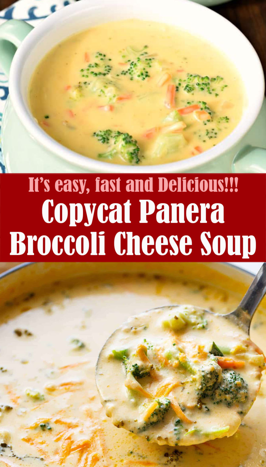 Easy Copycat Panera Broccoli Cheese Soup | Lindsy's Kitchen