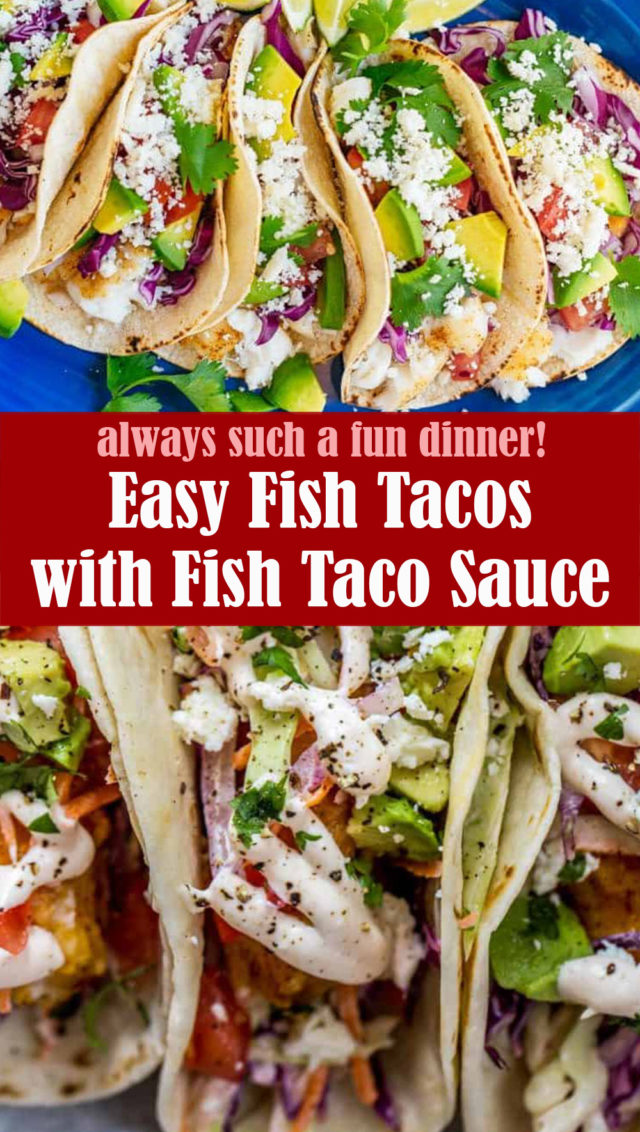 Easy Fish Tacos Recipe with Fish Taco Sauce | Lindsy's Kitchen