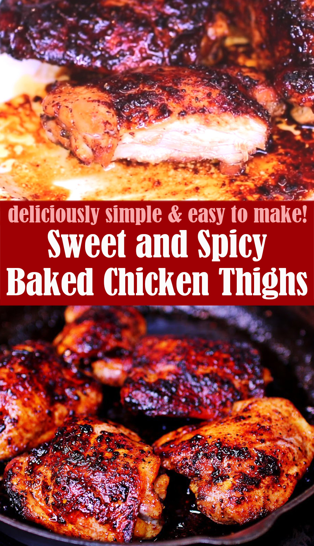 Easy Sweet and Spicy Baked Chicken Thighs with VIDEO – Lindsy's Kitchen 