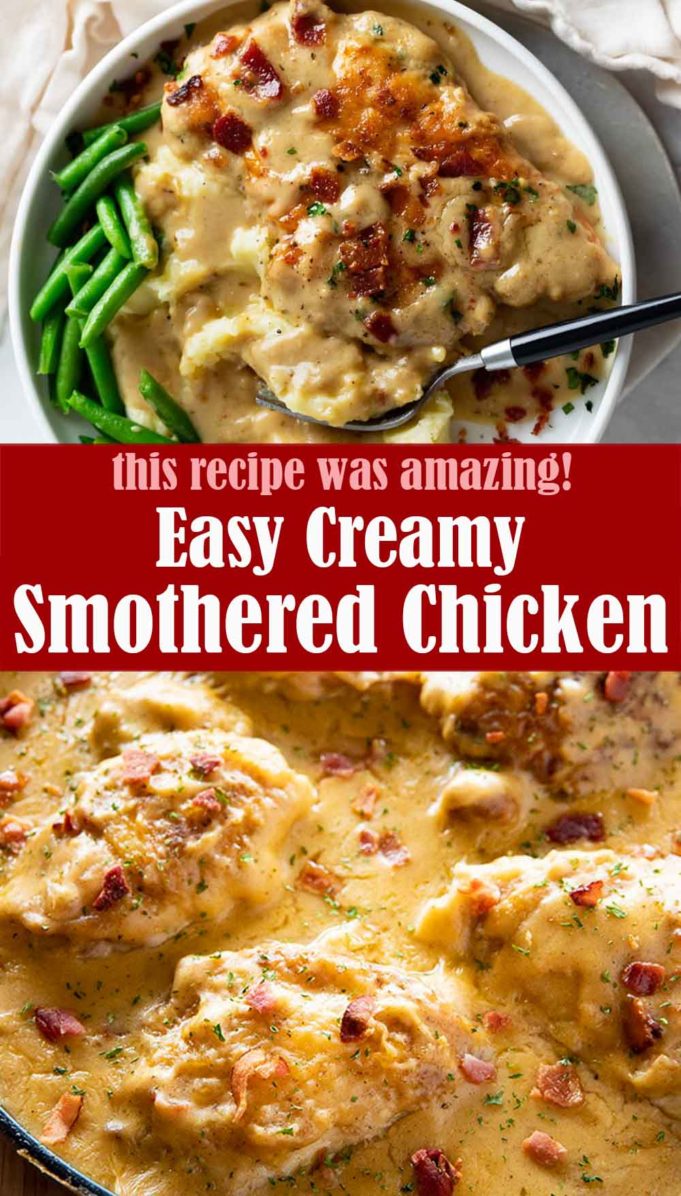 Creamy Smothered Chicken | Lindsy's Kitchen