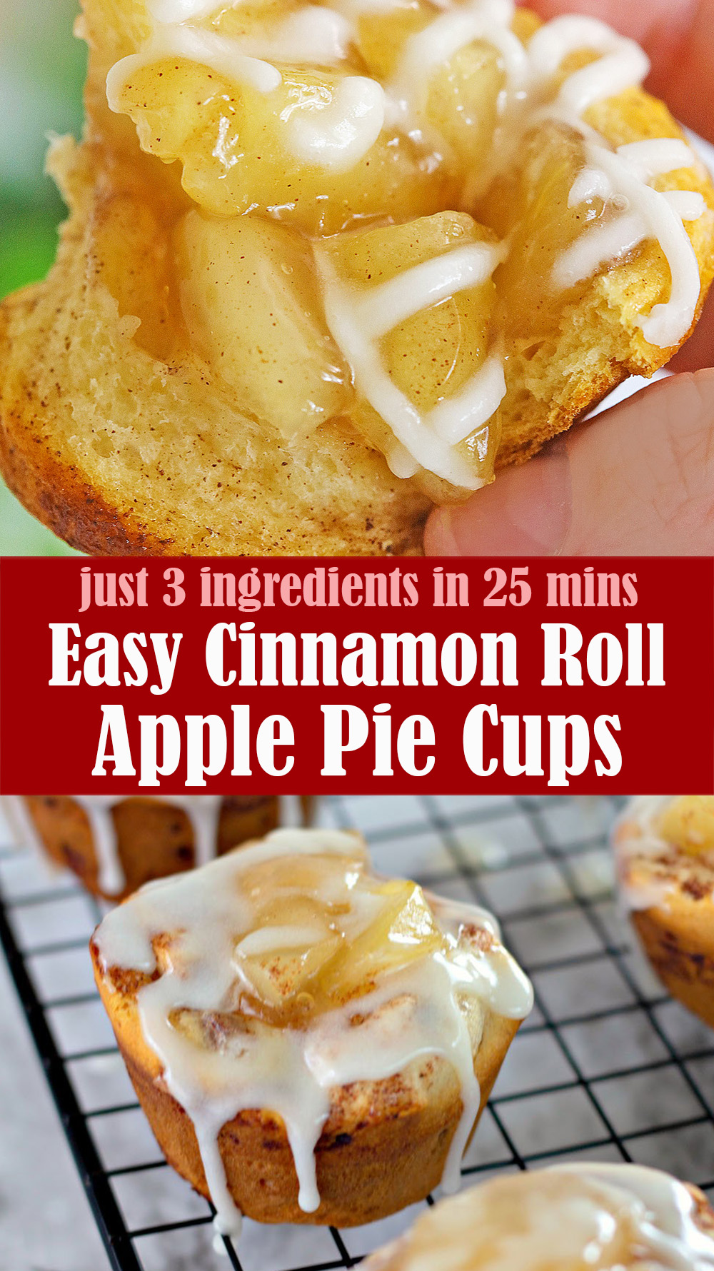 Easy Cinnamon Roll Apple Pie Cups Recipe