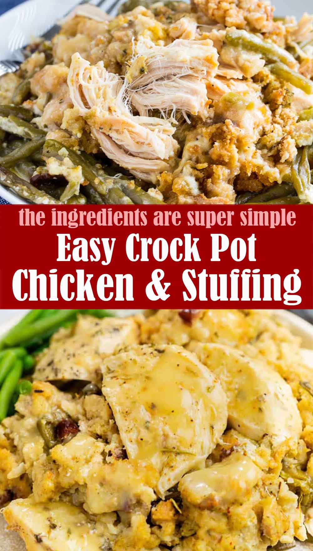 Easy Crock Pot Chicken and Stuffing