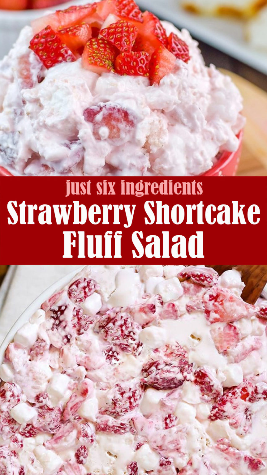 Fresh Strawberry Shortcake Fluff Salad Lindsy s Kitchen