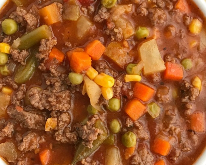 Easy Tomato Hamburger Vegetable Soup
