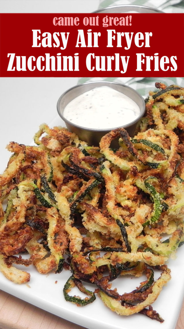 Easy Air Fryer Zucchini Curly Fries Lindsy's Kitchen