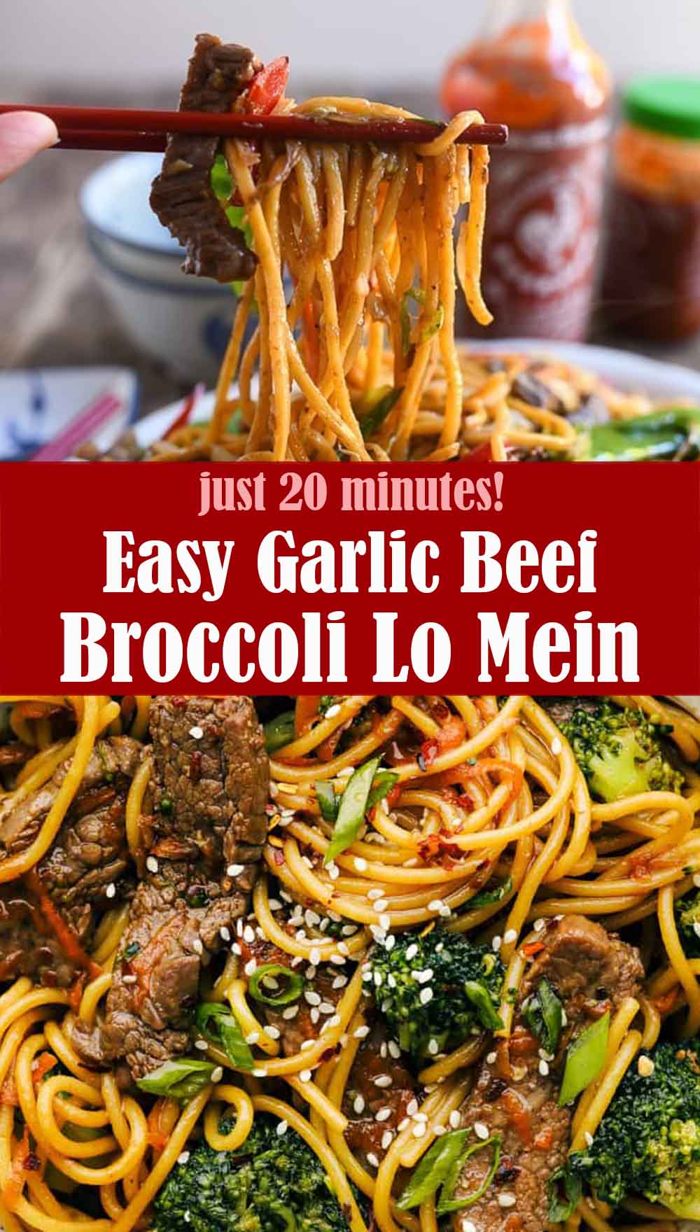 Easy Garlic Beef and Broccoli Lo Mein