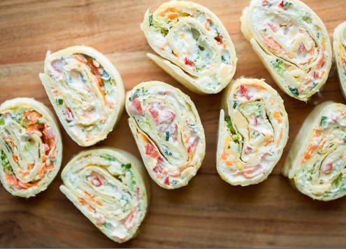 Vegetable Cream Cheese Tortilla Roll Ups – Lindsy's Kitchen