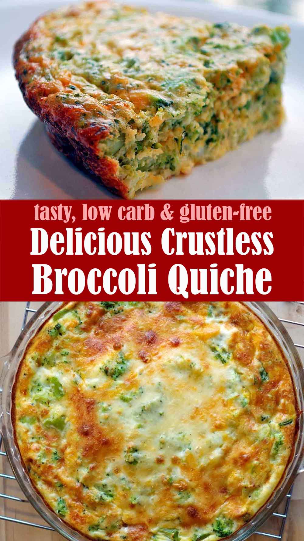 Delicious Crustless Broccoli Quiche