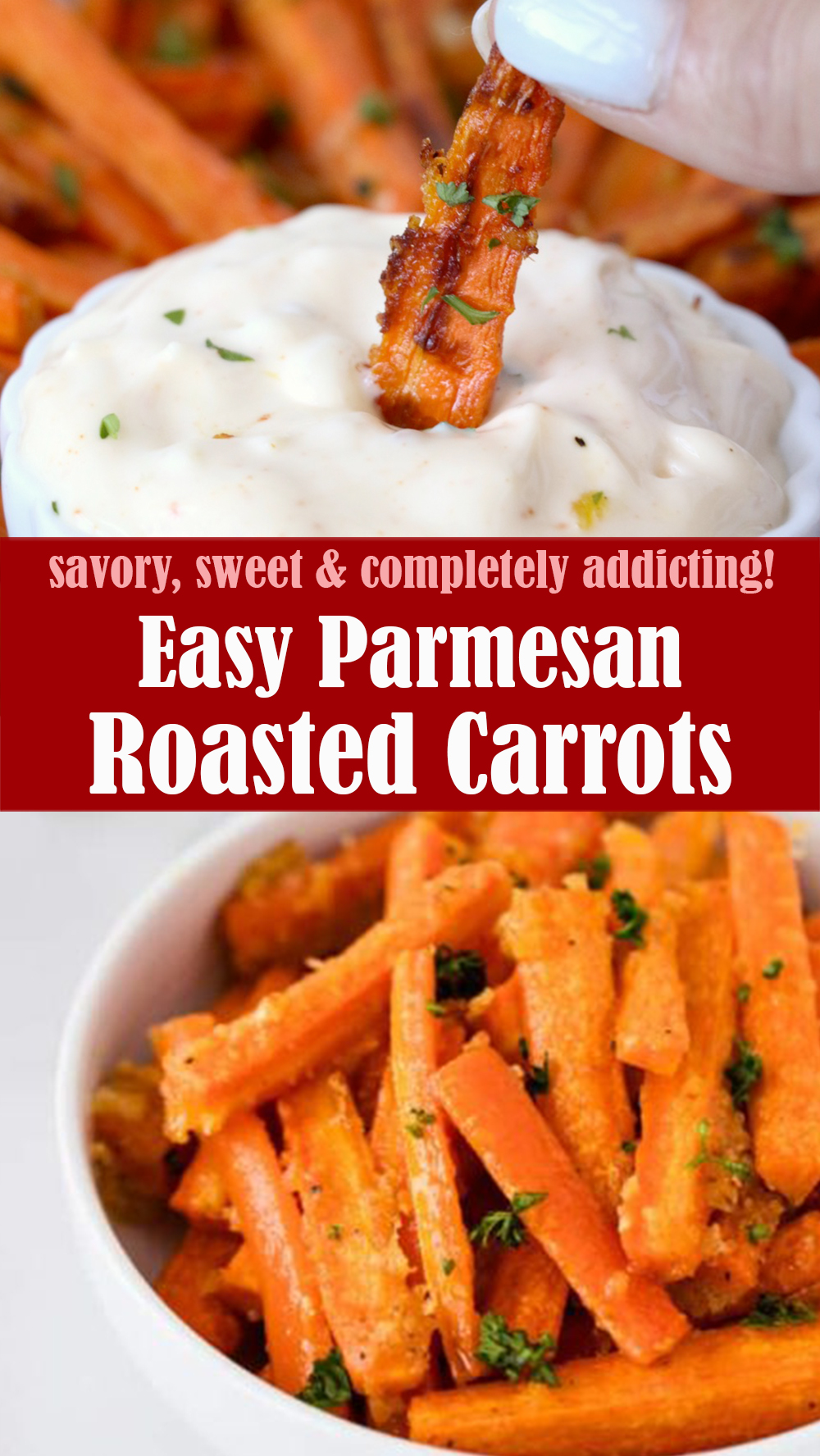 Easy Parmesan Roasted Carrots