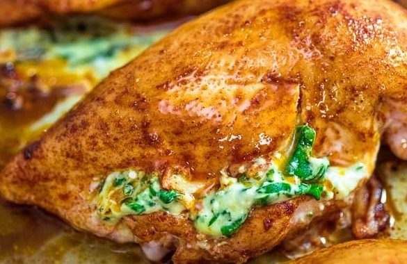 Easy Spinach Stuffed Chicken Breast