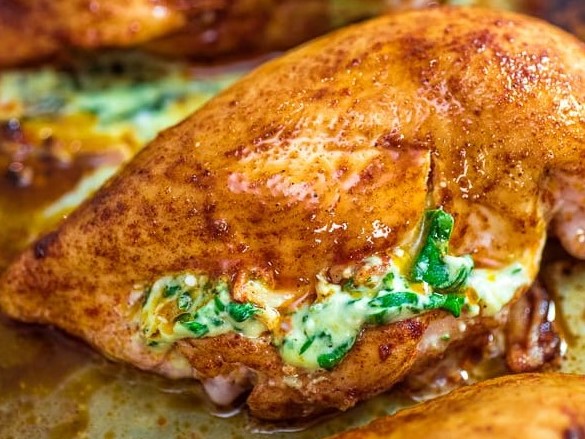 Easy Spinach Stuffed Chicken Breast