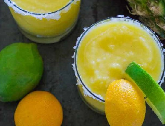 Refreshing Frozen Pineapple Margaritas