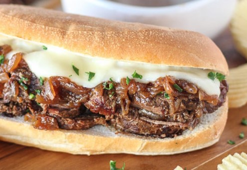 Tasty Slow Cooker French Dip Sandwiches