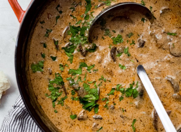 Creamy Hungarian Mushroom Soup Recipe