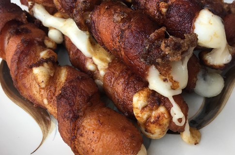 Keto Bacon Wrapped Cheese Sticks
