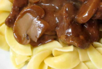 Easy Crockpot Beef Tips & Gravy