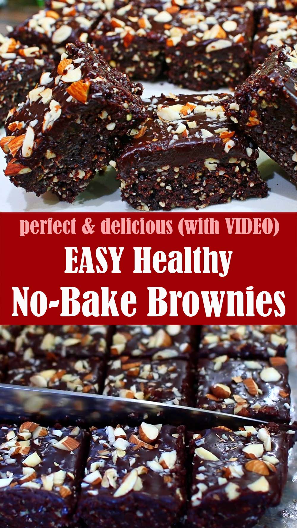 EASY Healthy No-Bake Brownies