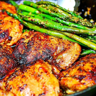 EASY Garlic Butter Chicken and Asparagus with VIDEO
