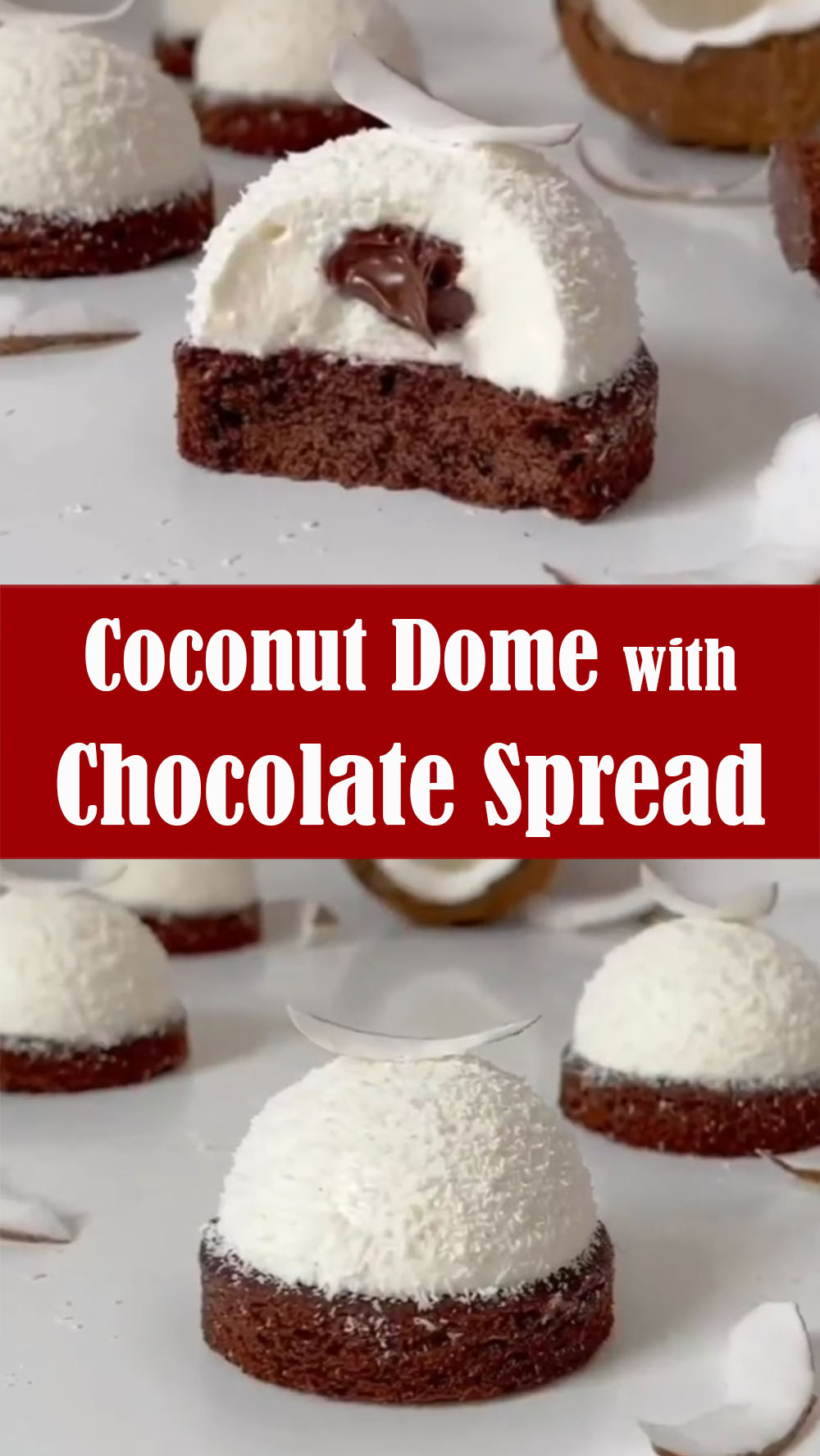 Coconut Dome with Chocolate Spread