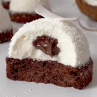 Coconut Dome with Chocolate Spread