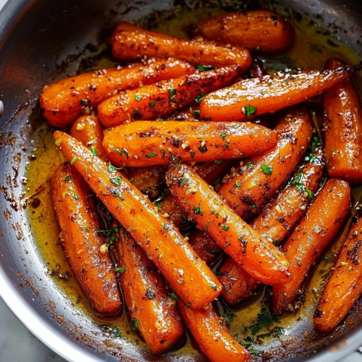 Honey Garlic Butter Roasted Carrots