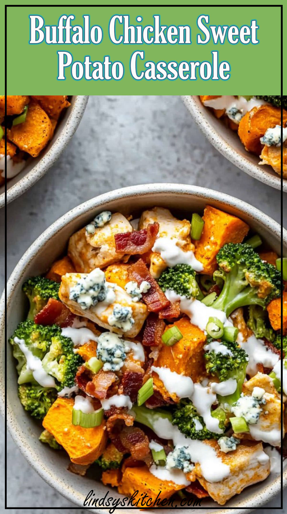 Buffalo Chicken Sweet Potato Casserole