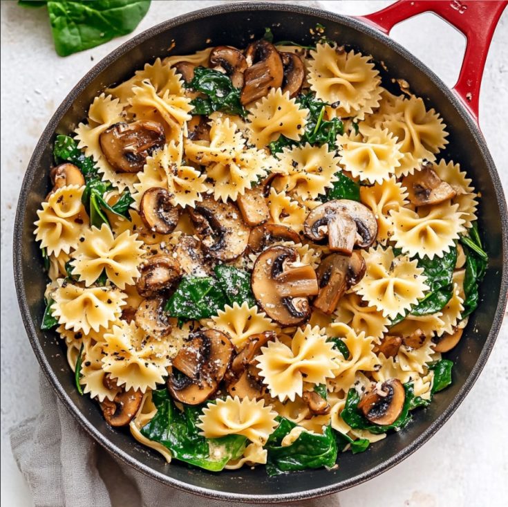 Spinach Mushroom Pasta