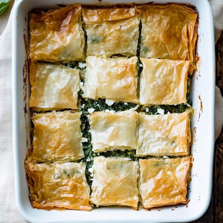 Easy Spanakopita Recipe (Greek Spinach Pie)