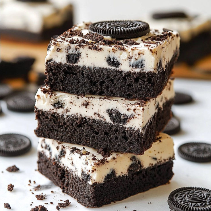 Fudgy Cookies and Cream Brownies