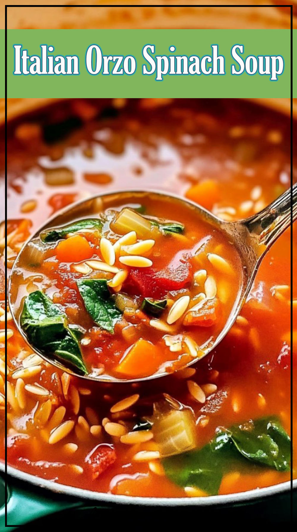 Italian Orzo Spinach Soup