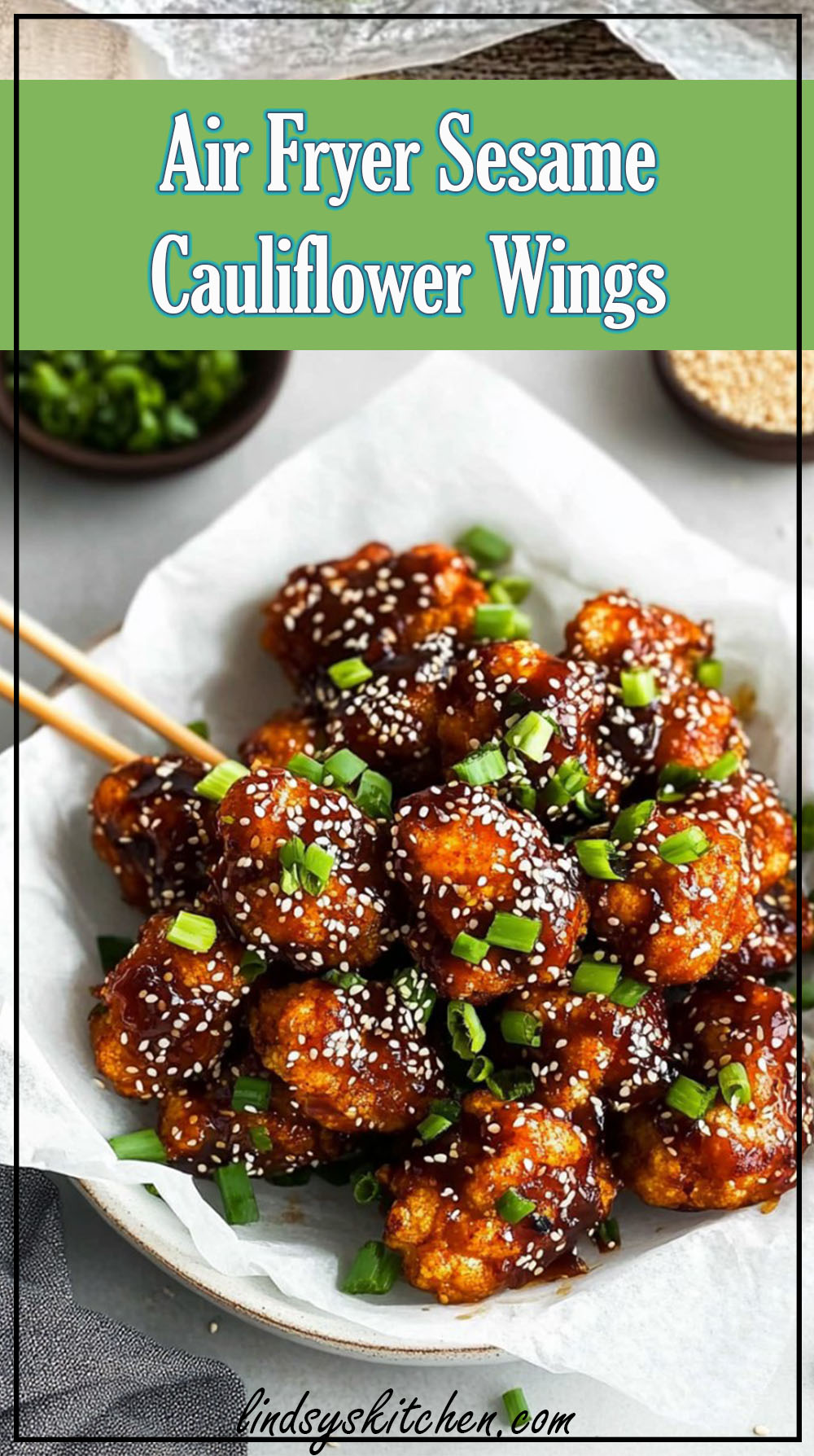 Air Fryer Sesame Cauliflower Wings