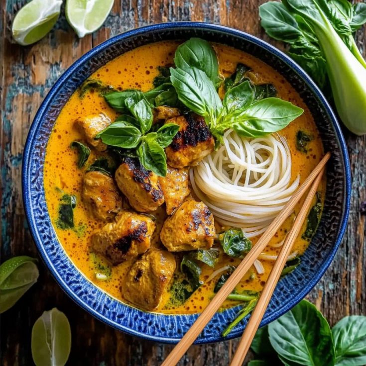 Creamy Thai Turmeric Chicken and Noodles